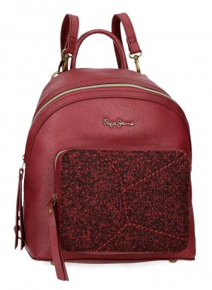 Рюкзак CLAIRE BACKPACK 28CM 77521 Pepe Jeans Bags. Цвет: бордовый