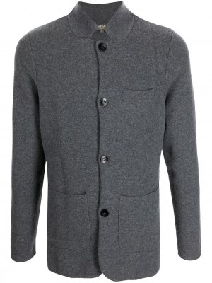 Кашемировая куртка-рубашка N.Peal. Цвет: серый