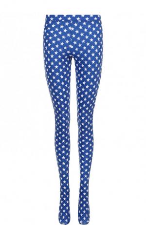 Леггинсы с контрастным принтом в виде звезд Givenchy. Цвет: синий