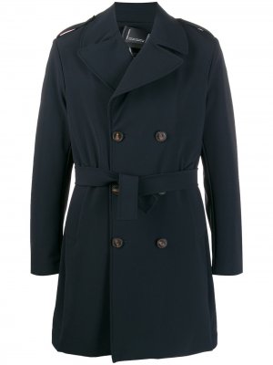 Двубортное пальто RRD. Цвет: синий