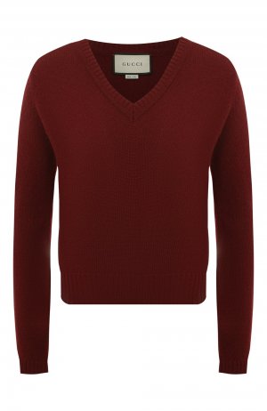 Кашемировый пуловер Gucci. Цвет: бордовый