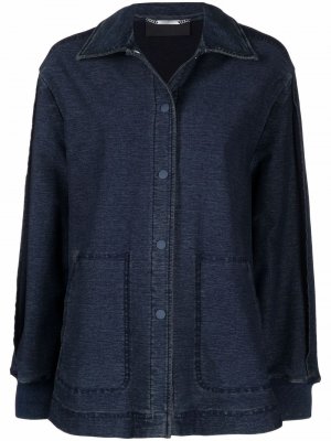 Джинсовая куртка-рубашка оверсайз Alberta Ferretti. Цвет: синий