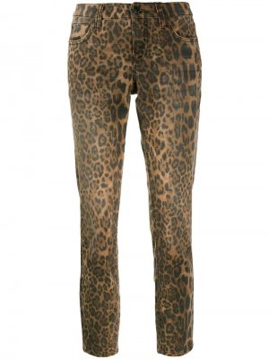 Укороченные джинсы с леопардовым принтом Cambio