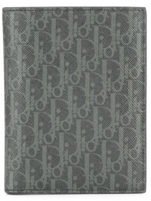 Бумажник с моноргаммным принтом Dior Homme. Цвет: серый