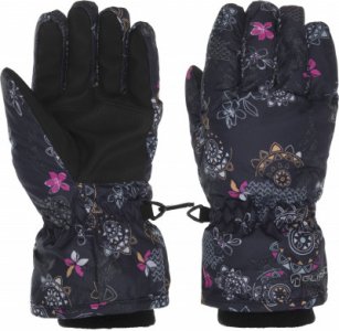 Перчатки для девочек, размер 4 Glissade. Цвет: синий