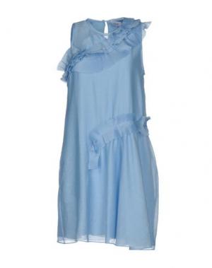 Короткое платье CARVEN. Цвет: небесно-голубой