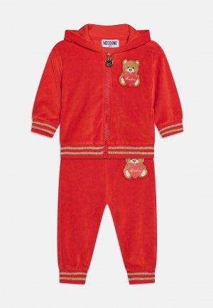 Спортивный костюм BABY HOODED TRACKSUIT SET MOSCHINO, цвет poppy red Moschino