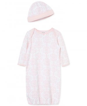 Платье для сна и шапочка маленьких девочек, комплект из 2 предметов , розовый Little Me