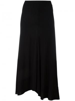 Длинная юбка с асимметричным подолом Alberto Biani. Цвет: чёрный