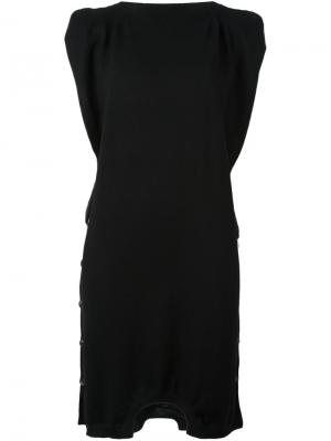 Вязаное платье Mm6 Maison Margiela. Цвет: чёрный