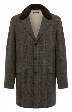 Кашемировое пальто Loro Piana. Цвет: коричневый