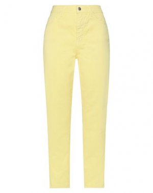 Джинсовые брюки KATE BY LALTRAMODA. Цвет: желтый