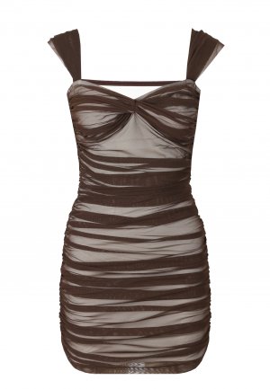 Платье NORMA KAMALI. Цвет: коричневый