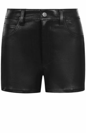 Кожаные мини-шорты Helmut Lang. Цвет: черный