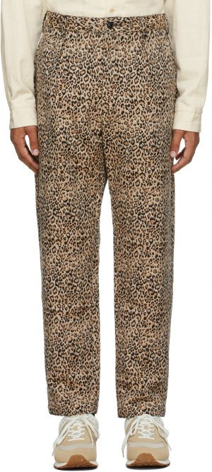 Black & Beige Leopard Carlyle Trousers Engineered Garments. Цвет: kt02leopard