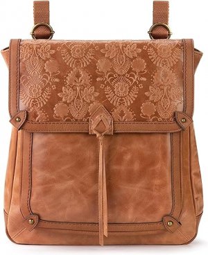 Женский кожаный рюкзак-трансформер the sak Ventura, табачный цветочный тисненый Andrea Ventura