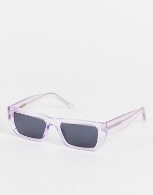 Квадратные солнцезащитные очки в лавандовой прозрачной оправе Fame-Фиолетовый цвет A.Kjaerbede