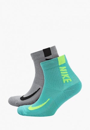 Носки 2 пары Nike U NK MLTPLIER ANKLE 2PR. Цвет: разноцветный