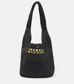 Большая сумка-тоут praia medium из рафии , черный Isabel Marant
