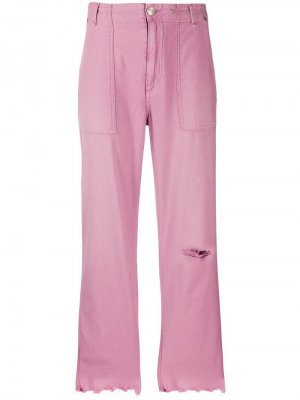Укороченные брюки с завышенной талией Rag & Bone. Цвет: розовый