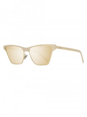Зеркальные квадратные солнцезащитные очки 59 мм, золотой Givenchy