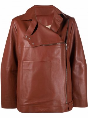 Куртка Viva асимметричного кроя Aeron. Цвет: коричневый