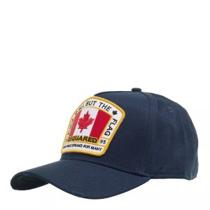 Бейсболка canada patch baseball cap navy , синий Dsquared2