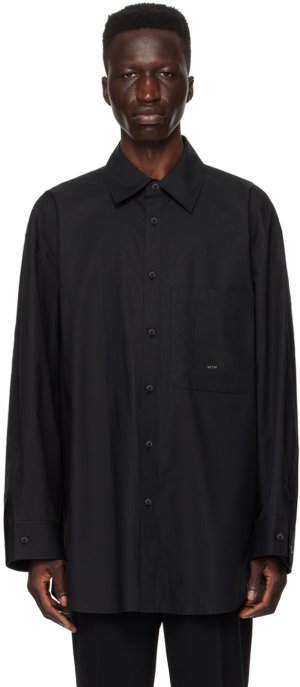 Черная рубашка на пуговицах Wooyoungmi