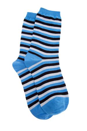 Носки из хлопка с полосатым узором и добавлением мерцающей нити SONIA RYKIEL. Цвет: голубой