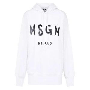 Футболка cotton hoodie Msgm, белый MSGM