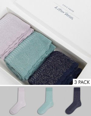 Набор из трех разноцветных пар носков в рубчик -Многоцветный & Other Stories