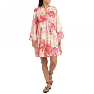 Короткое платье W9602.000.74952 Long Sleeve, розовый Replay