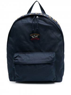 Рюкзак с вышитым логотипом Paul & Shark. Цвет: синий