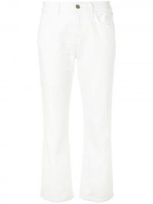Укороченные джинсы клеш Current/Elliott. Цвет: белый