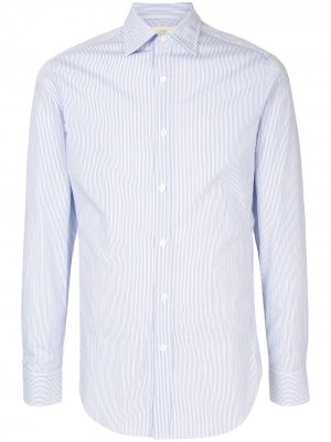 Полосатая рубашка узкого кроя Kent & Curwen. Цвет: синий