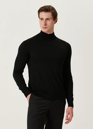 Черный шерстяной свитер Pal Zileri. Цвет: черный