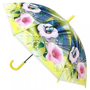Мини-зонт , желтый, розовый Мультидом. Цвет: желтый/розовый