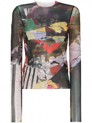 MarquesAlmeida сетчатая футболка с длинными рукавами Marques'Almeida. Цвет: разноцветный