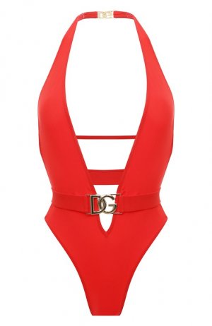 Слитный купальник Dolce & Gabbana. Цвет: красный