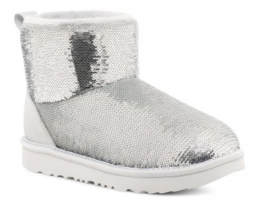 Ботинки Ugg Classic Mini Mirror Ball, серебряный