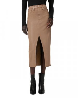 Реконструированная джинсовая юбка-миди , цвет Brown Hudson