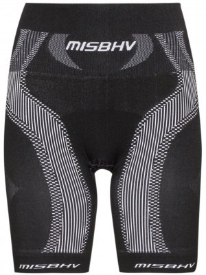 Облегающие спортивные шорты с завышенной талией MISBHV. Цвет: черный