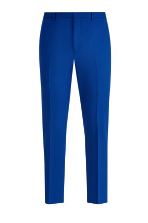 Прямые брюки в классическом стиле из легкой шерстяной ткани KENZO. Цвет: синий