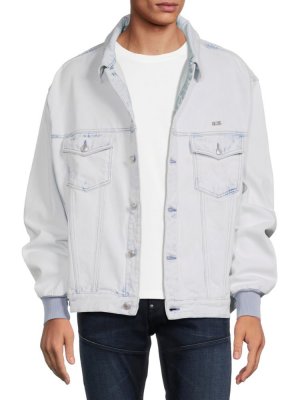 Отбеленная джинсовая куртка Gcds, белый GCDS