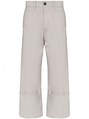 Широкие брюки с подворотами UNIFORME. Цвет: серый