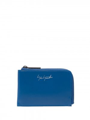 Компактный кошелек с тисненым логотипом Discord Yohji Yamamoto. Цвет: синий