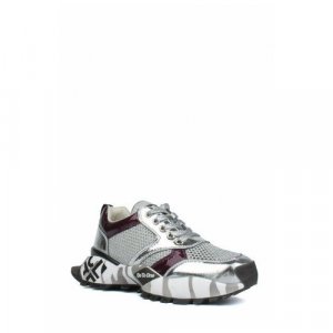 Кроссовки , размер 36, серебряный PM Shoes. Цвет: серебристый