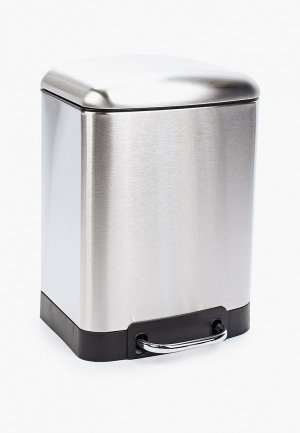 Контейнер для мусора Ridder Nala, 6 л, 23х32.5х22.5 см. Цвет: серебряный