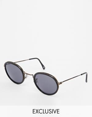 Солнцезащитные очки в круглой металлической оправе Reclaimed Vintage