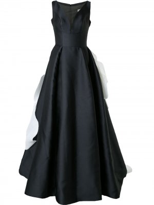 Вечернее платье с объемным декором Isabel Sanchis. Цвет: черный
